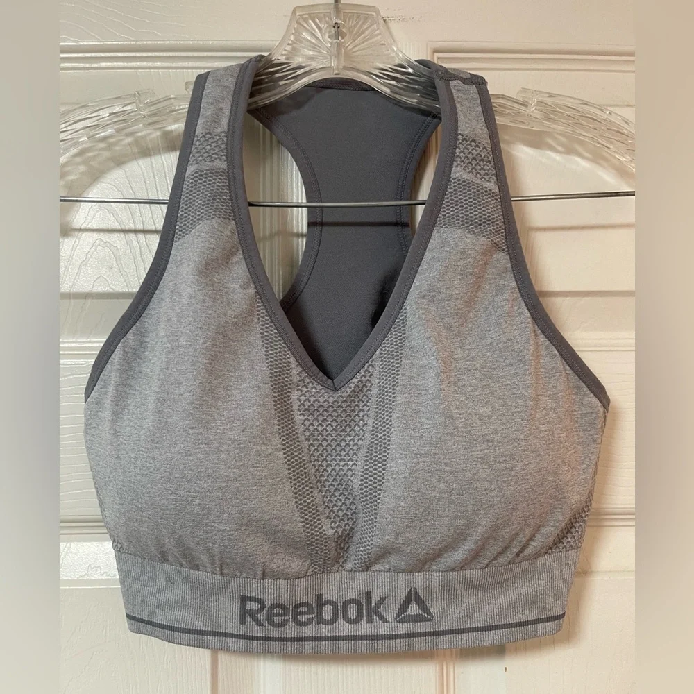 NWOT: Reebok Womens Medium Support Key Seamless Sports Bra Size Large